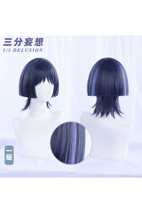 1/3 Delusion Genshin Impact Scaramouche The Balladeer Grey Blue Highlighted Cosplay Wig